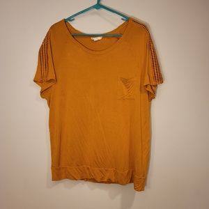 Mustard colored shirt